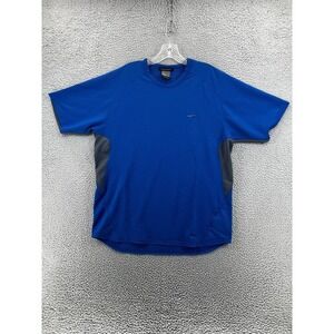 VTG Y2k Nike Sphere Mesh Running Shirt Men L Blue Gray Colorblock Training Tee